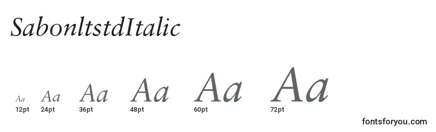 SabonltstdItalic Font Sizes