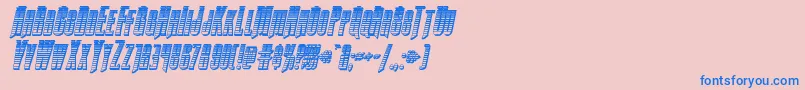 Butchsundancegradchromeital Font – Blue Fonts on Pink Background