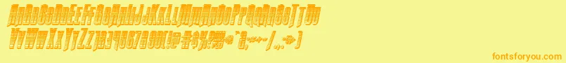 Butchsundancegradchromeital Font – Orange Fonts on Yellow Background