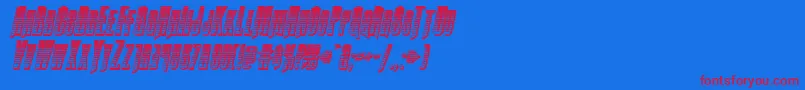 Butchsundancegradchromeital Font – Red Fonts on Blue Background