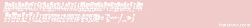 Butchsundancegradchromeital-Schriftart – Weiße Schriften auf rosa Hintergrund