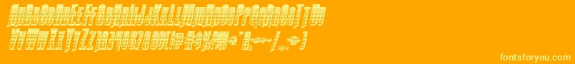 Butchsundancegradchromeital Font – Yellow Fonts on Orange Background