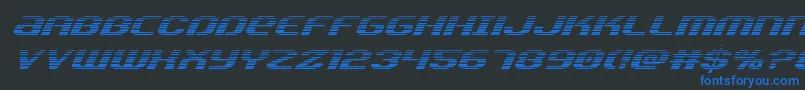 Teamamericagrad Font – Blue Fonts on Black Background