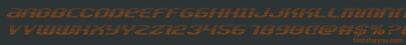 Teamamericagrad-fontti – ruskeat fontit mustalla taustalla