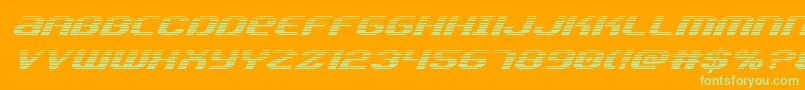 Teamamericagrad Font – Green Fonts on Orange Background