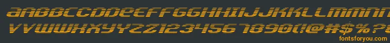 Шрифт Teamamericagrad – оранжевые шрифты на чёрном фоне