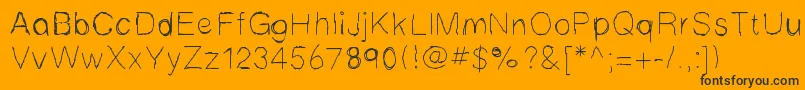 Mbscribbles Font – Black Fonts on Orange Background