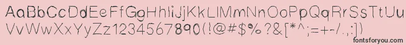 Mbscribbles Font – Black Fonts on Pink Background