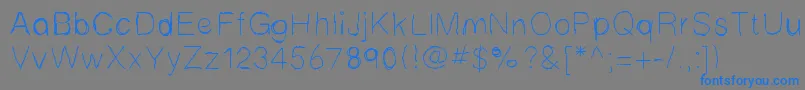 Mbscribbles Font – Blue Fonts on Gray Background