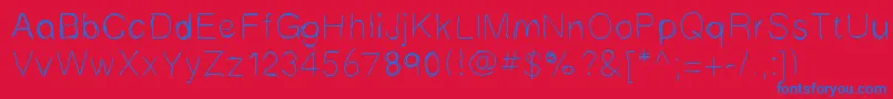 Mbscribbles Font – Blue Fonts on Red Background