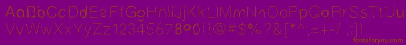 Mbscribbles Font – Brown Fonts on Purple Background