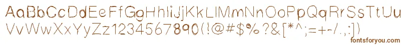 Mbscribbles Font – Brown Fonts on White Background