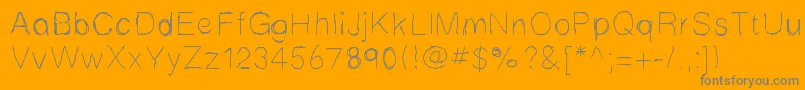 Mbscribbles-Schriftart – Graue Schriften auf orangefarbenem Hintergrund