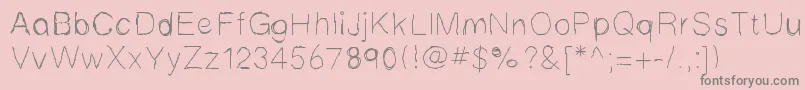 Mbscribbles-Schriftart – Graue Schriften auf rosa Hintergrund