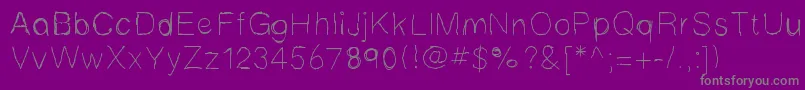 Fonte Mbscribbles – fontes cinzas em um fundo violeta