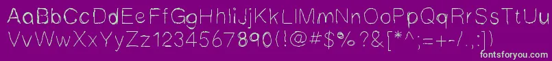 Mbscribbles Font – Green Fonts on Purple Background