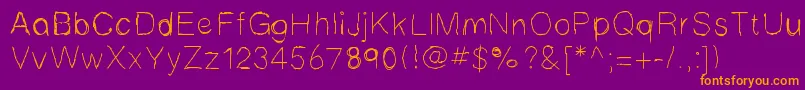 Mbscribbles Font – Orange Fonts on Purple Background