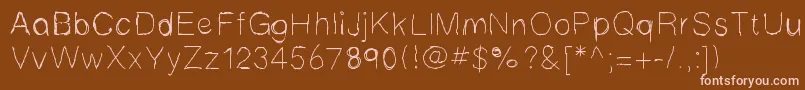 Mbscribbles Font – Pink Fonts on Brown Background