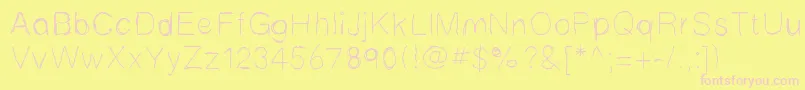 Mbscribbles Font – Pink Fonts on Yellow Background