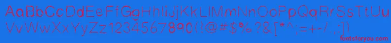 Mbscribbles Font – Red Fonts on Blue Background