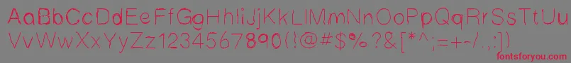 Mbscribbles Font – Red Fonts on Gray Background