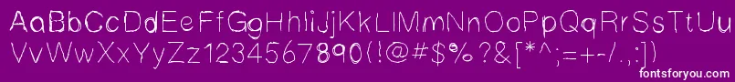 Mbscribbles Font – White Fonts on Purple Background