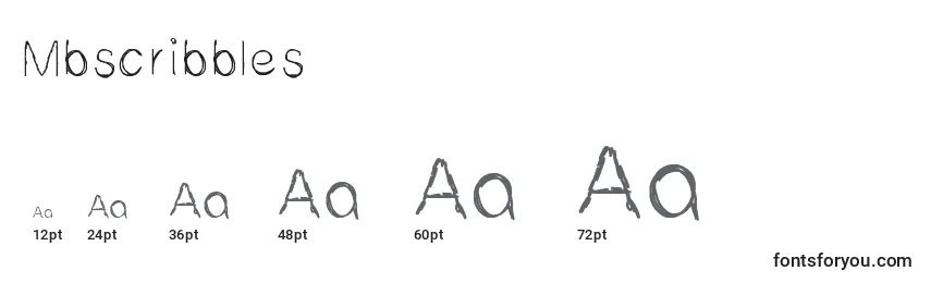 Mbscribbles Font Sizes