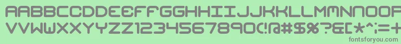 フォントMishmash – 緑の背景に灰色の文字