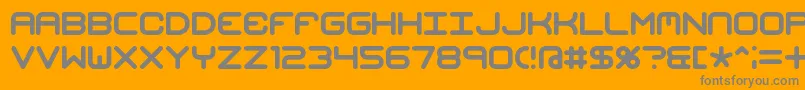 Mishmash-Schriftart – Graue Schriften auf orangefarbenem Hintergrund