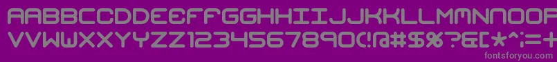 フォントMishmash – 紫の背景に灰色の文字