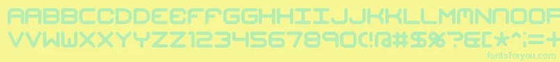 Mishmash Font – Green Fonts on Yellow Background