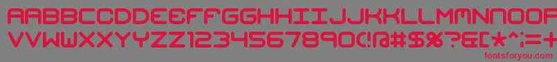 Mishmash Font – Red Fonts on Gray Background