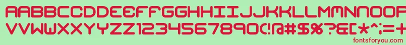 Mishmash Font – Red Fonts on Green Background