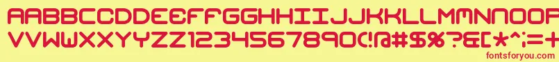 Mishmash Font – Red Fonts on Yellow Background