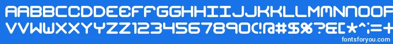 Mishmash Font – White Fonts on Blue Background