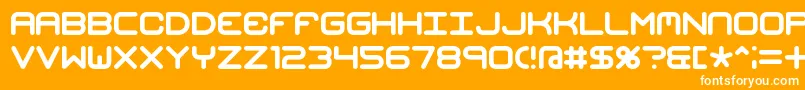 Mishmash Font – White Fonts on Orange Background