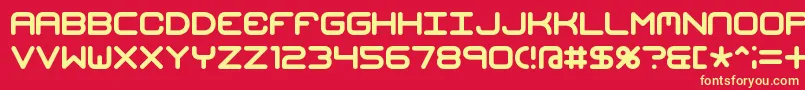 Mishmash Font – Yellow Fonts on Red Background