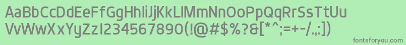 フォントDynoRegular – 緑の背景に灰色の文字