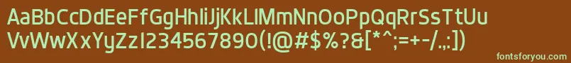 Шрифт DynoRegular – зелёные шрифты на коричневом фоне