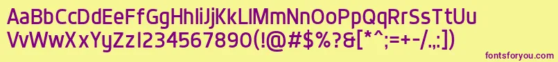 Шрифт DynoRegular – фиолетовые шрифты на жёлтом фоне