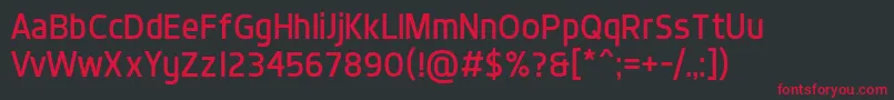 DynoRegular Font – Red Fonts on Black Background
