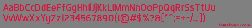 DynoRegular Font – Red Fonts on Gray Background