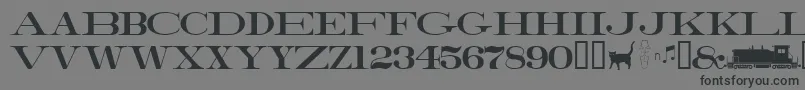 Railroadroman Font – Black Fonts on Gray Background