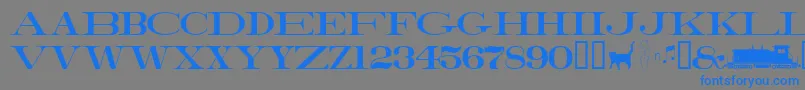 fuente Railroadroman – Fuentes Azules Sobre Fondo Gris