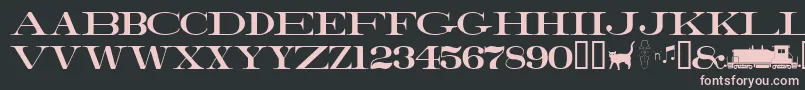 Railroadroman Font – Pink Fonts on Black Background