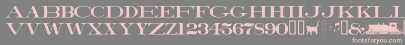 Railroadroman Font – Pink Fonts on Gray Background