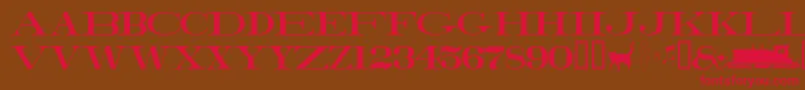 Railroadroman Font – Red Fonts on Brown Background
