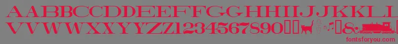 Railroadroman Font – Red Fonts on Gray Background