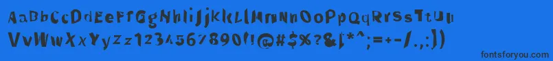 Throughtheblack Font – Black Fonts on Blue Background
