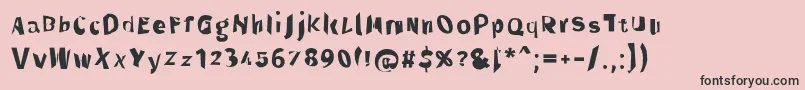 Throughtheblack Font – Black Fonts on Pink Background